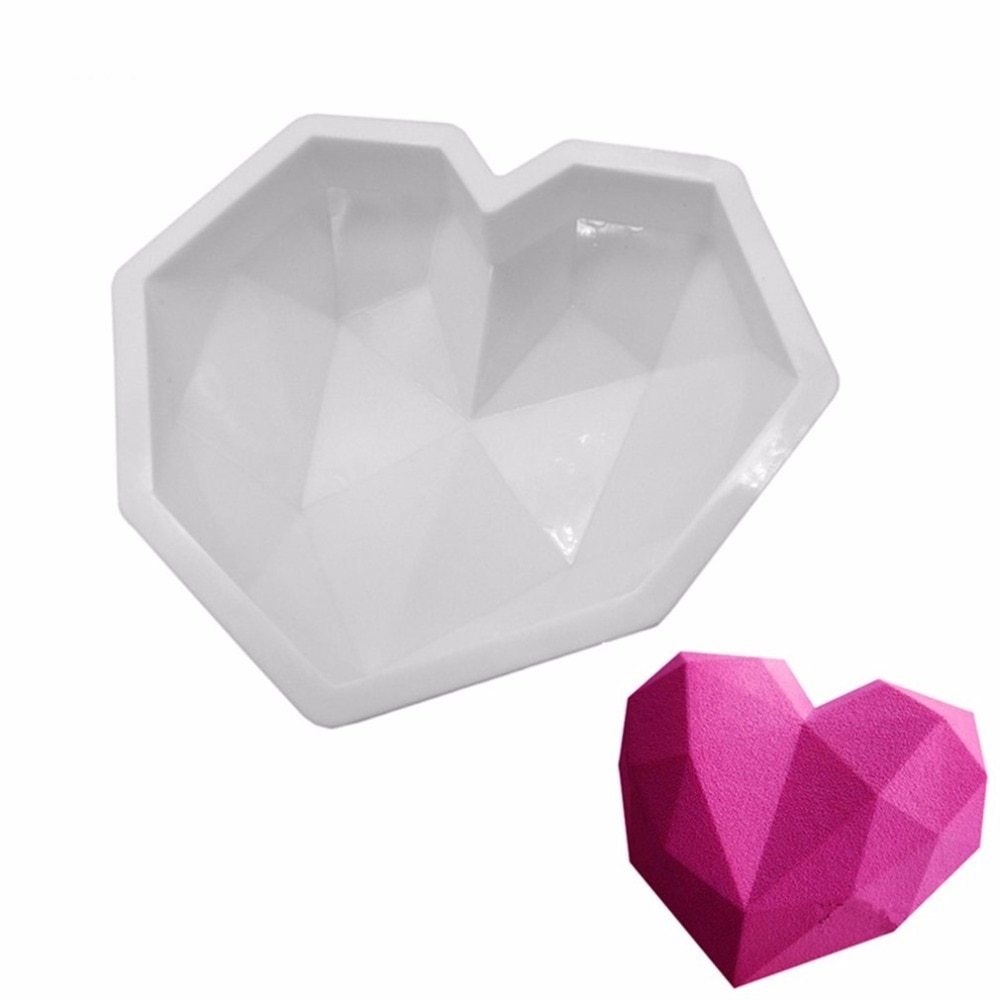 Molde de Silicona Bombones Corazón Diamante x 15