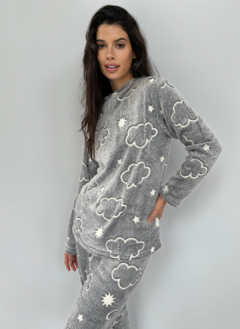 Pijama Polar - Brilla en la Oscuridad - Grey Cloud - comprar online