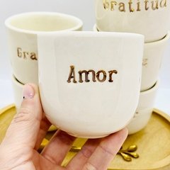 Vaso GRATITUD - AMOR -PAZ - Aurora Pottery