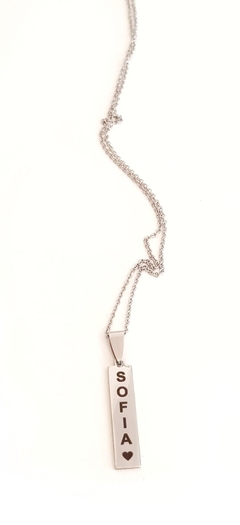 Collar chapita personalizada en acero quirúrgico - comprar online