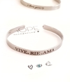 Pulsera esclava ajustable VIVE RIE AMA en acero quirúrgico