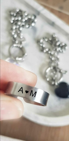 Imagen de Anillo acero quirúrgico personalizado