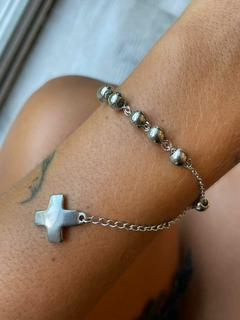 Pulsera denario cruz equilibrio - Hope Accesorios