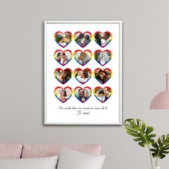 Cuadro Enamorados Diseño 12 Corazones