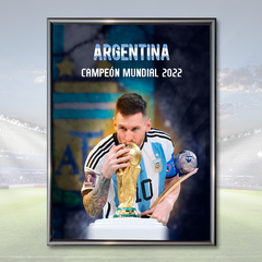 Cuadro Argentina campeón del Mundo Messi 2022