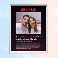 Cuadro Enamorados o Aniversario Diseño Amorflix