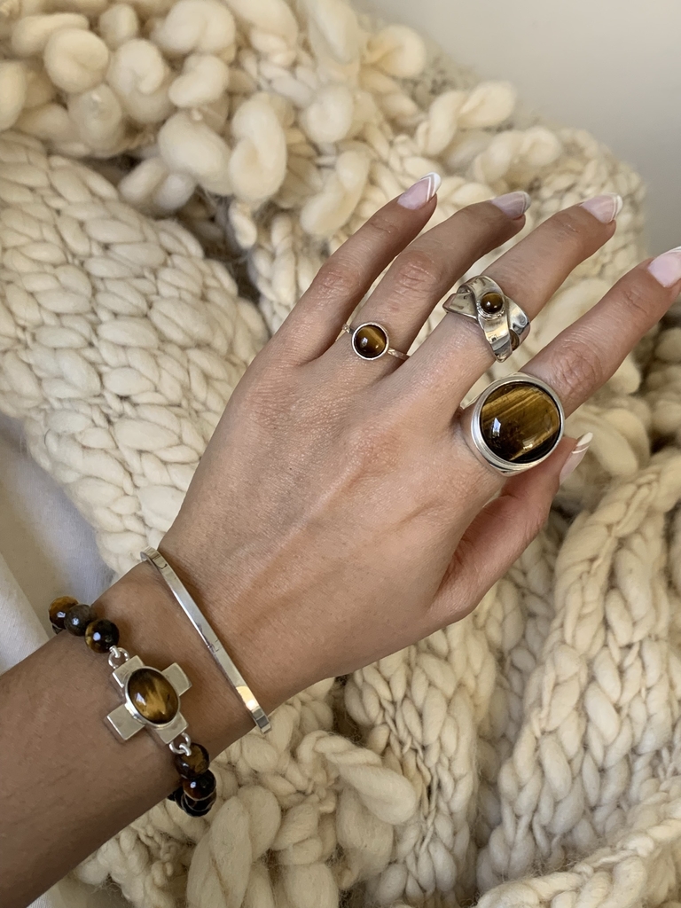 Anillo plata ojo de tigre hotsell
