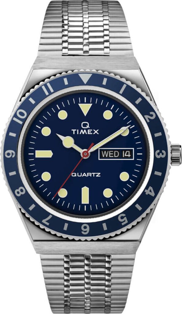 Reloj Timex Q Diver Inspired SST Case Blue Dial TW2U61900
