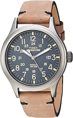 Reloj Timex Expedition Metal Brown Leather Gray TW4B01700