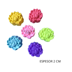 MOLDE SILICONA FLOR DE LOTO 5CM PARA JABON VELA REPOSTERIA - comprar online