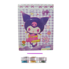 KIT PINTURA DIAMANTE PERSONAJES SANRIO KUROMI MELODY 18 X 13,5 CM en internet