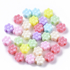 CUENTAS FLORES MULTICOLOR PASTEL X25 GR X 60 U APROX