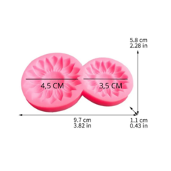 MOLDE SILICONA 2 GIRASOLES DIFERENTES TAMAÑOS - comprar online