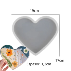 MOLDE SILICONA BANDEJA CORAZÓN MAX (19x17) - comprar online