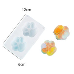 MOLDE SILICONA 2 HUELLITAS HUELLAS DE PERRO - comprar online