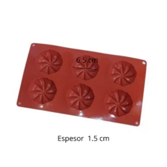 MOLDE SILICONA PLANCHA 6 GALLETAS EN ESPIRAL - comprar online