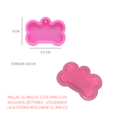 MOLDE SILICONA CHAPITA HUESO HUESITO X 5.5 CM (OUTLET - ACABADO OPACO) - comprar online