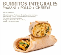 BURRITOS INTEGRALES DE YAMANÍ, POLLO Y CHERRYS