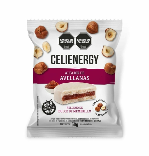 ALFAJOR CELIENERGY AVELLANAS CHOCOLATE BLANCO