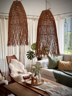 LAMPARA RATTAN FLECOS GRANDE - tienda online