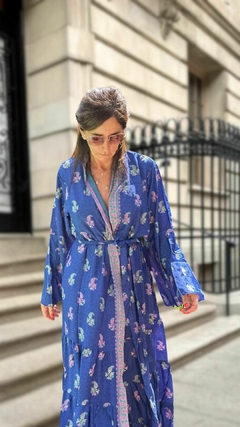 KIMONO VESTIDO VOLADOS AZUL en internet