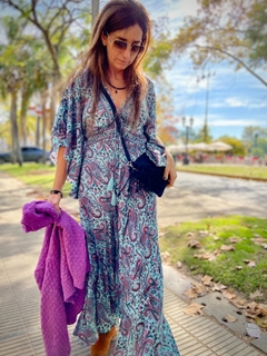 Vestido largo online de seda