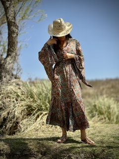 KIMONO VESTIDO VOLADOS MULTICOLOR - El Almacén de Totó