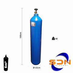 Cilindro 6m³ 30Lts. 30kg R075. D244 P/gas Sello Iram - SOLDANET