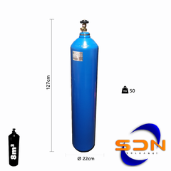 Cilindro 8m³ 40Lts. 40kg R075. D244 P/gas Sello Iram - SOLDANET