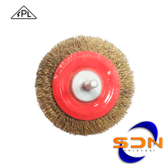 Cepillo FPL Circular Rizado con vastago Diam. 50 Eje 6mm (RM12050)