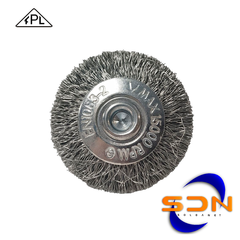 Cepillo FPL Circular Rizado con vastago Inoxidable Diam. 75 Eje 6mm (RN120757)