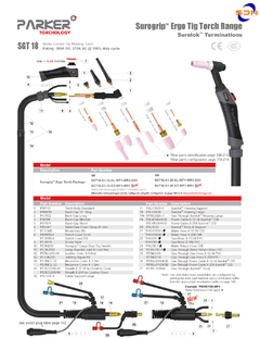 Torcha TIG PARKER SUREGRIP SGT18 Cuello Flexible - comprar online