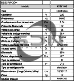 Soldadora Inverter RMB CITY 160 + COMBO Máscara + Maletín + Escuadras en internet