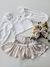 Conjunto infantil blusa ciganinha off white Gabriela Aquarela 241240