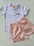 Conjunto bebê body bata flame e bermuda tricoline Charpey 18065