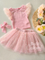 Conjunto infantil tules rosa candy Mon Sucré 076