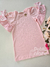 Vestido infantil rosa strass Animê 5794