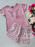 Conjunto infantil borboleta rosa Kyly 565