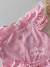 Conjunto infantil listras rosa Animê 5849 - loja online