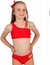 Biquini infantil cropped maça chic vermelho liso Siri Kids 38044 - comprar online