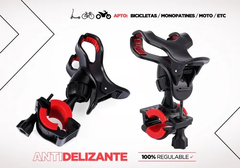 SOPORTE PARA CELULAR BICICLETA BICI PINZA ROTA 360 UNIVERSAL - tienda online