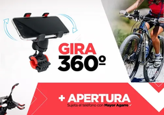 SOPORTE PARA CELULAR BICICLETA BICI PINZA ROTA 360 UNIVERSAL - comprar online