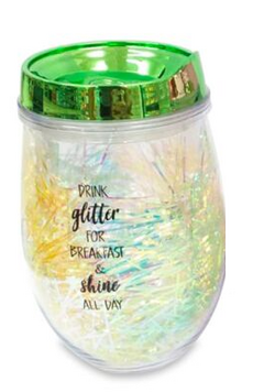 VASO CON GLITTER