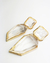 Brinco dourado geométrico com pedras - Crystal