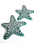 Brinco Estrela do Mar Verde com Aplicação de Strass - Moderno e Descolado