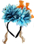 tiara carnaval com flores e plumas nicoleta 