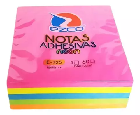 Notas adhesivas EZCO neon 75mm