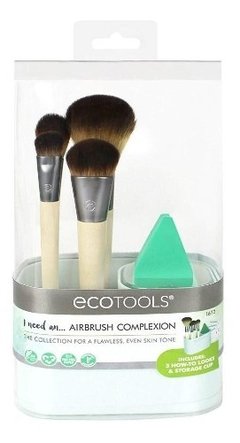 Set Airbrush Complexion Brochas Polvo Esponja Ecotools 1672 - comprar online