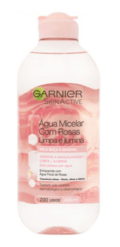 Agua Micelar Rosas Desmaquilla Limpia Ilumina Garnier 400ml