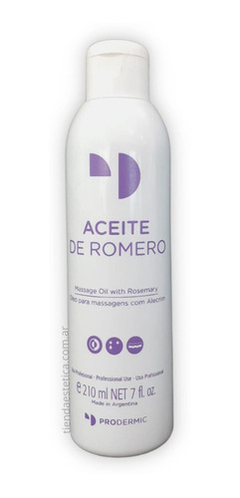 Aceite De Romero p/ Masajes -no graso- 210ml Prodermic